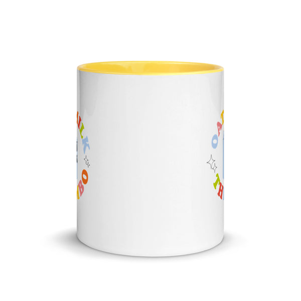 Oat Milk Thembo Pop of Colour Ceramic Mug
